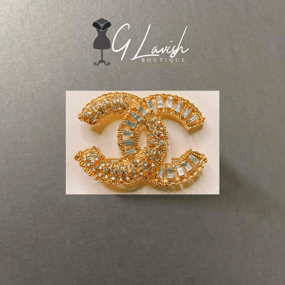 Cc top inspired brooch